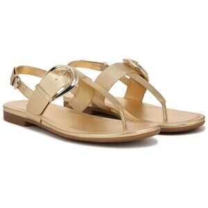 Naturalizer Women Taylor Slingback Flat Sandals Size US 7.5M Dark Gold